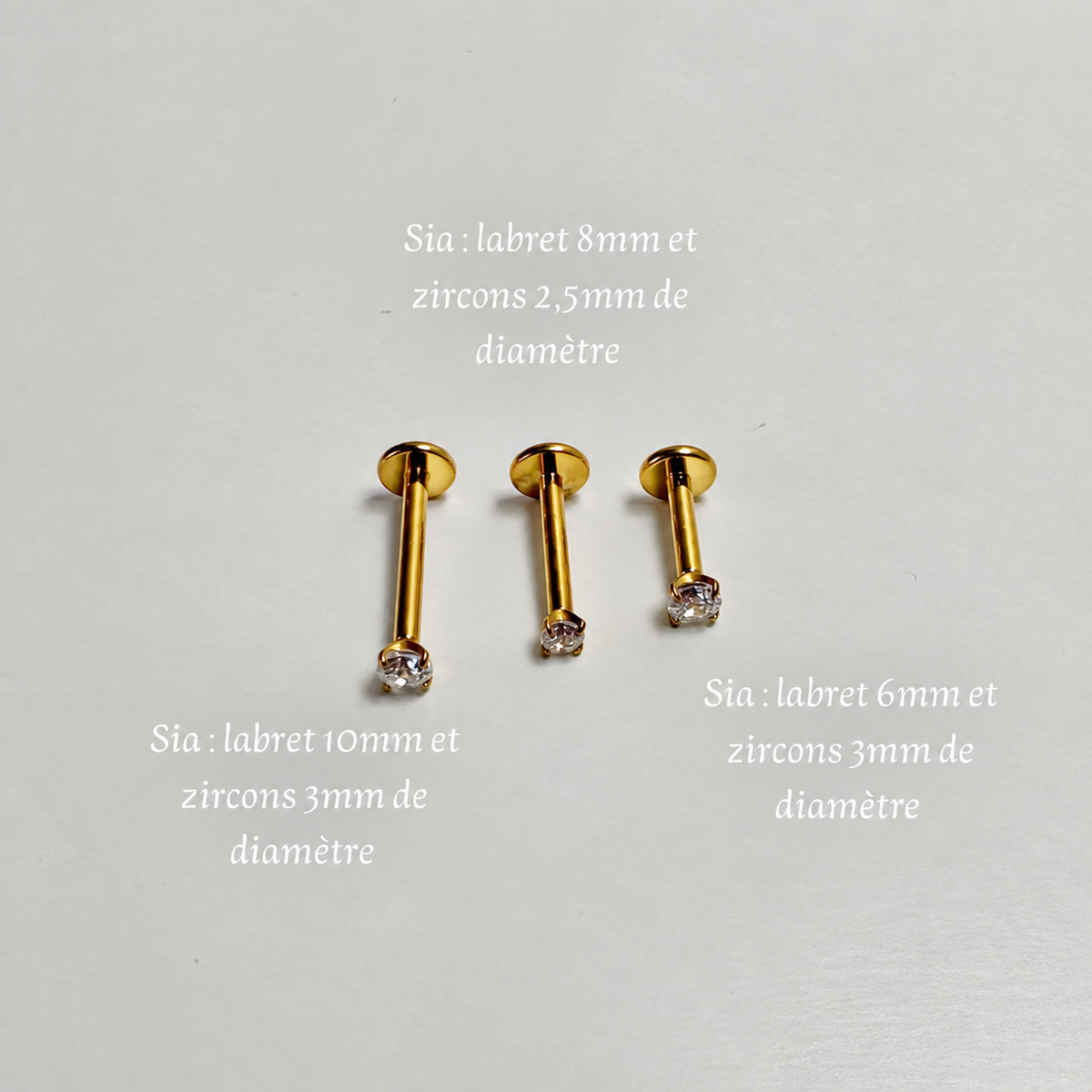 SIA - Labret en titane ASTM F136