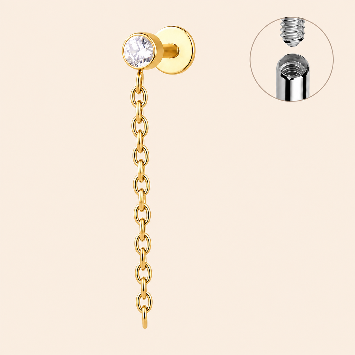 MINA - Labret en titane ASTM F136